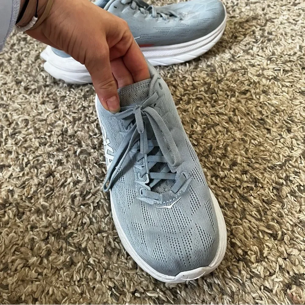 Hoka one one light blue sneakers size 9